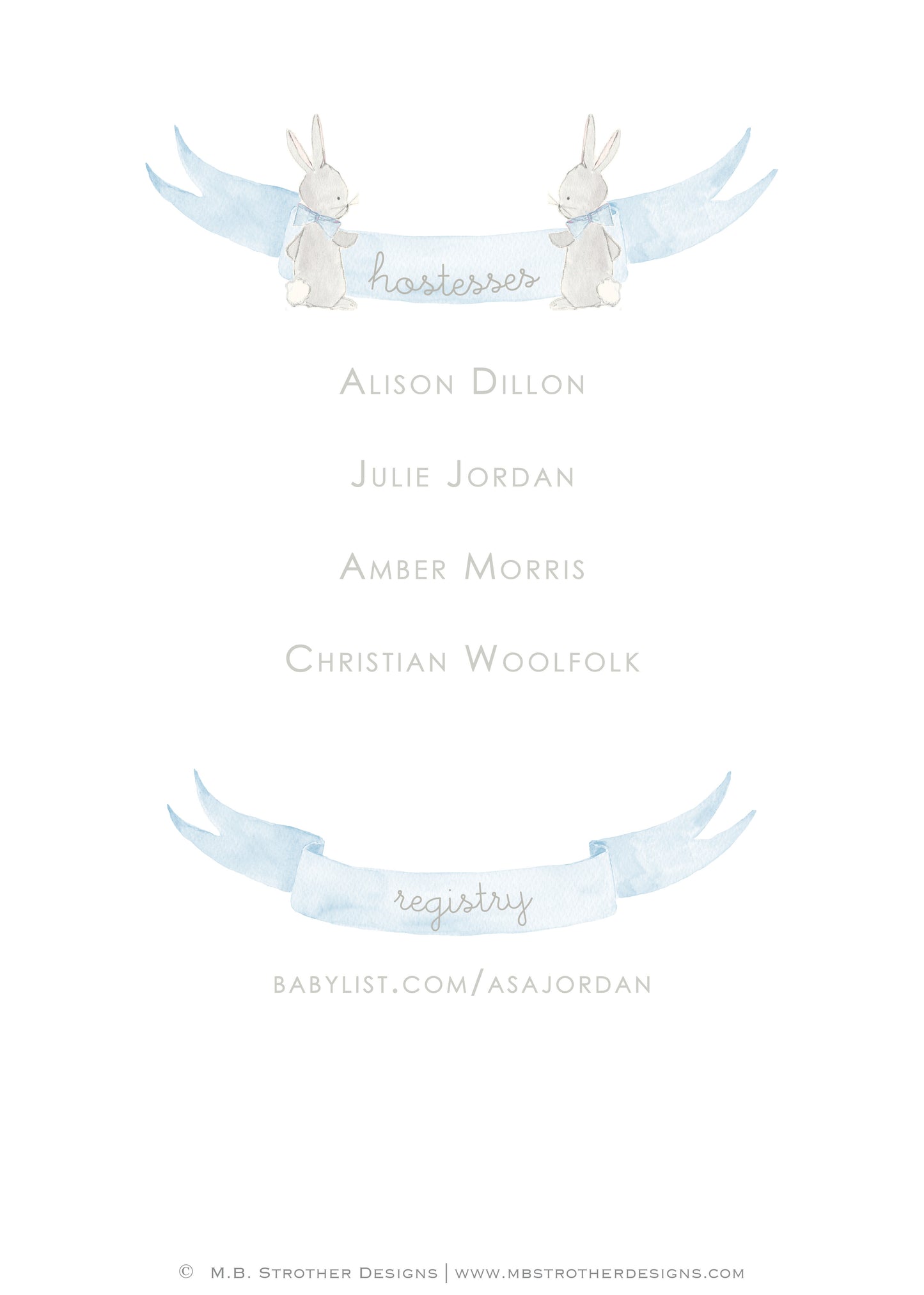 Bunny and Laurel Invitation