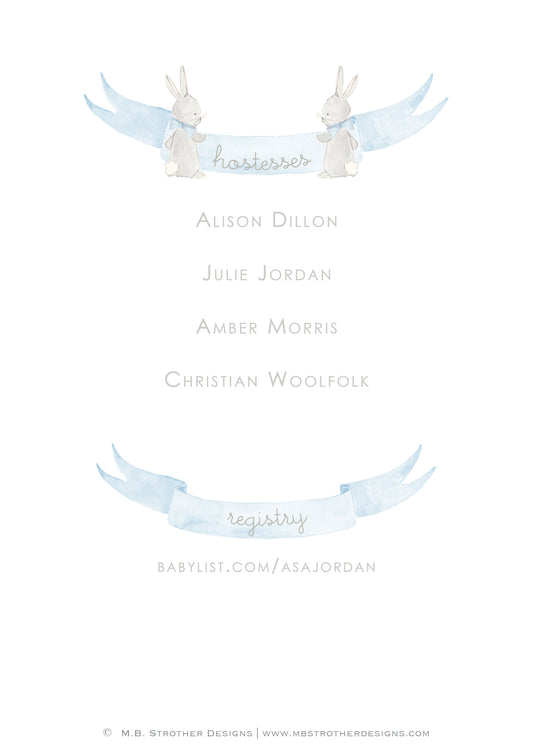 Bunny and Laurel Invitation