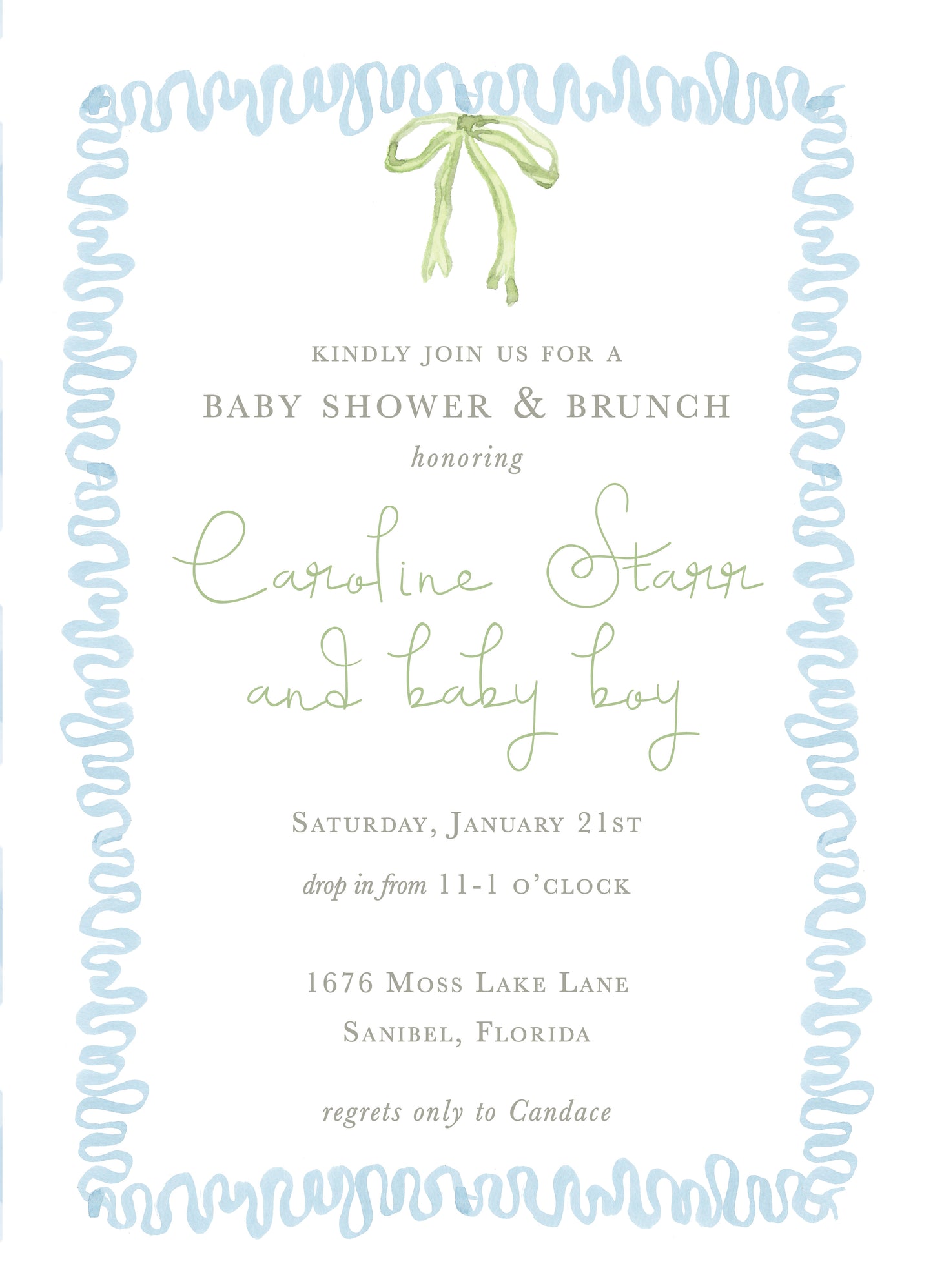 Watercolor Squiggles Invitation