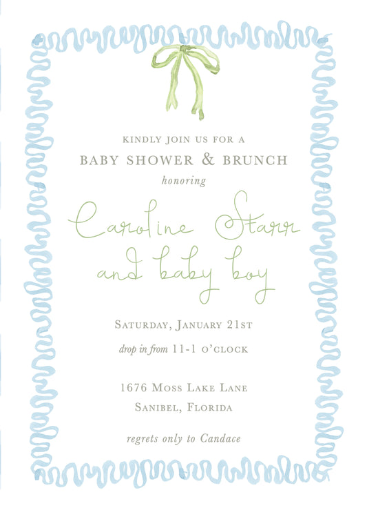 Watercolor Squiggles Invitation