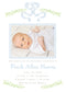Blue Ribbon Birth Announcement