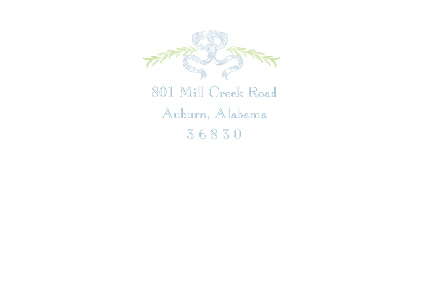 Blue Ribbon Birth Announcement