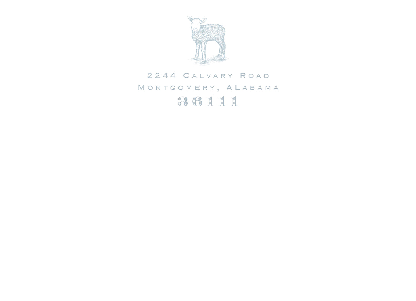 Blue Lamb Birth Announcement