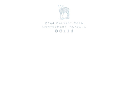 Blue Lamb Birth Announcement