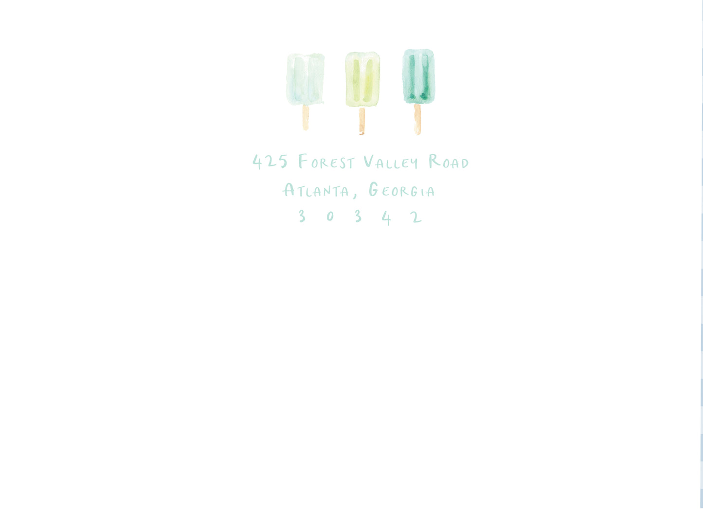 Blue and Green Popsicle Invitation