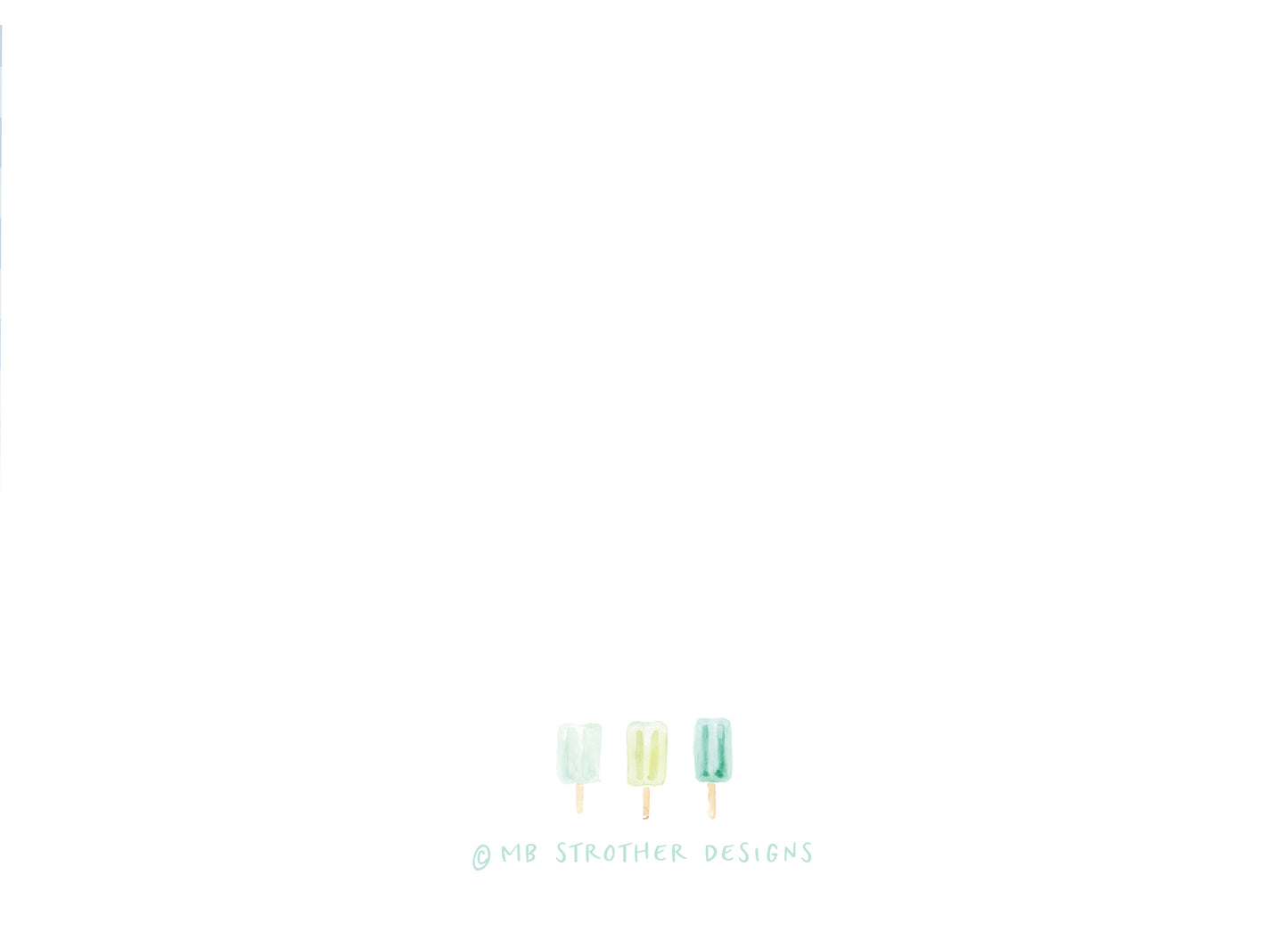 Blue and Green Popsicle Invitation