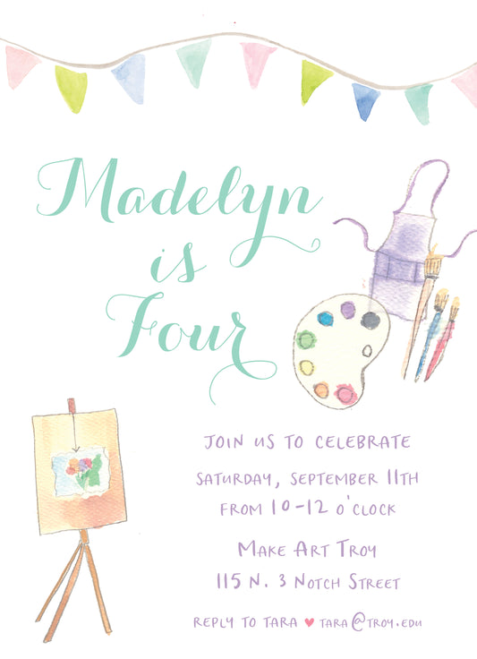Art Party Invitation
