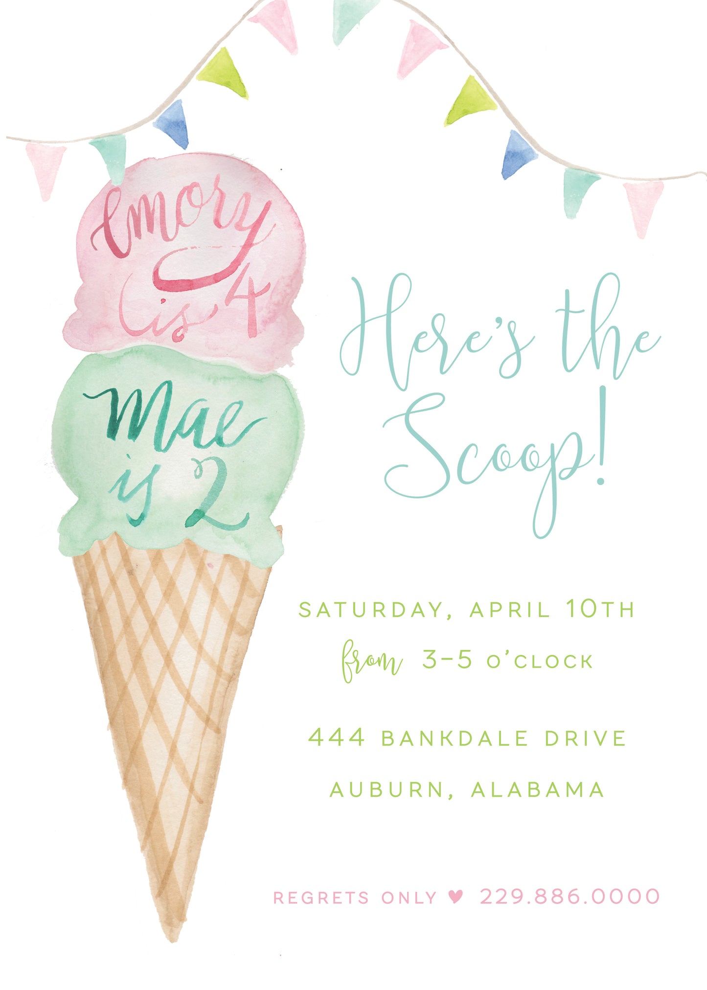 Here's the Scoop Invitation
