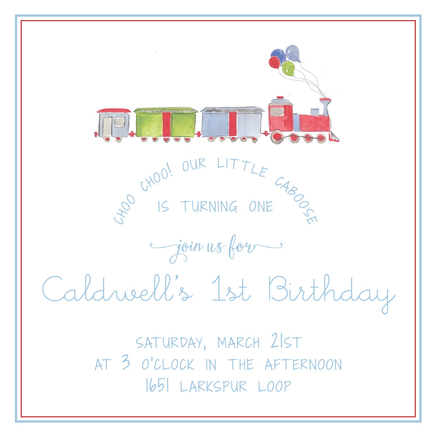 All Aboard Invitation