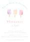 Pink and Purple Popsicle Invitation