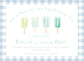 Blue and Green Popsicle Invitation