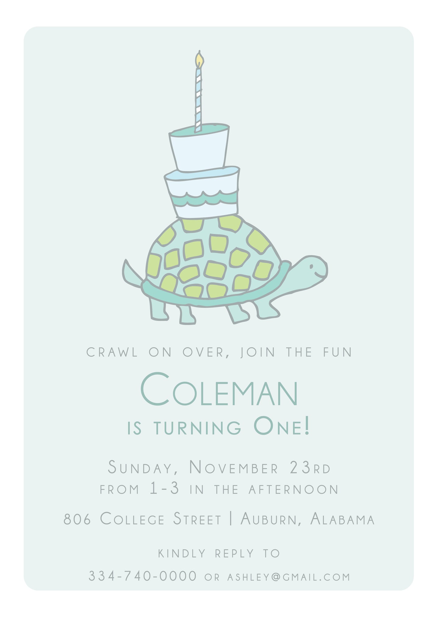 Turtle Invitation