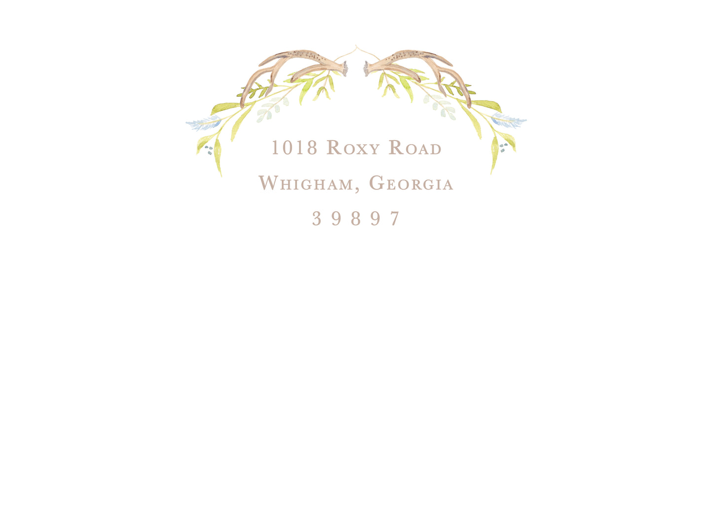 Antler and Feather Invitation