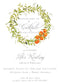 Orange Wreath Invitation