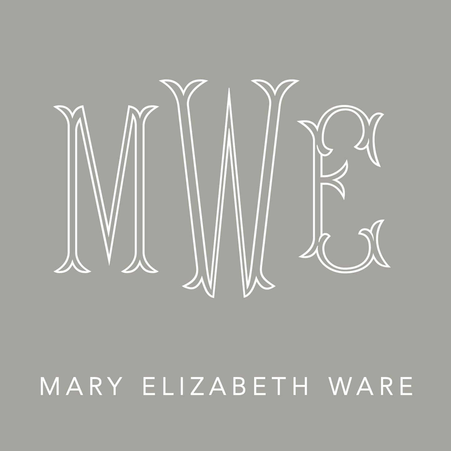 Three Letter Monogram Enclosure Card