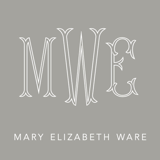 Three Letter Monogram Enclosure Card