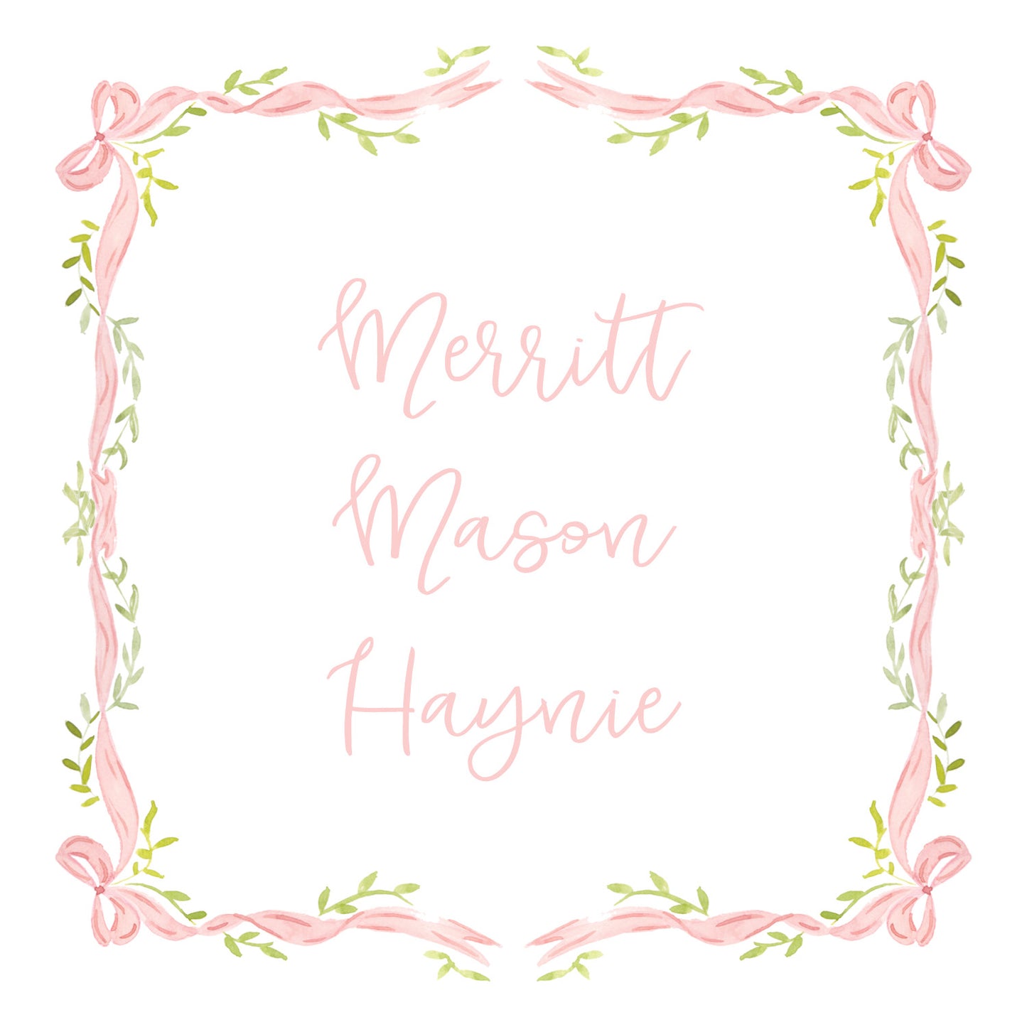 Pink Ribbon Border Enclosure Card
