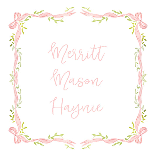 Pink Ribbon Border Enclosure Card