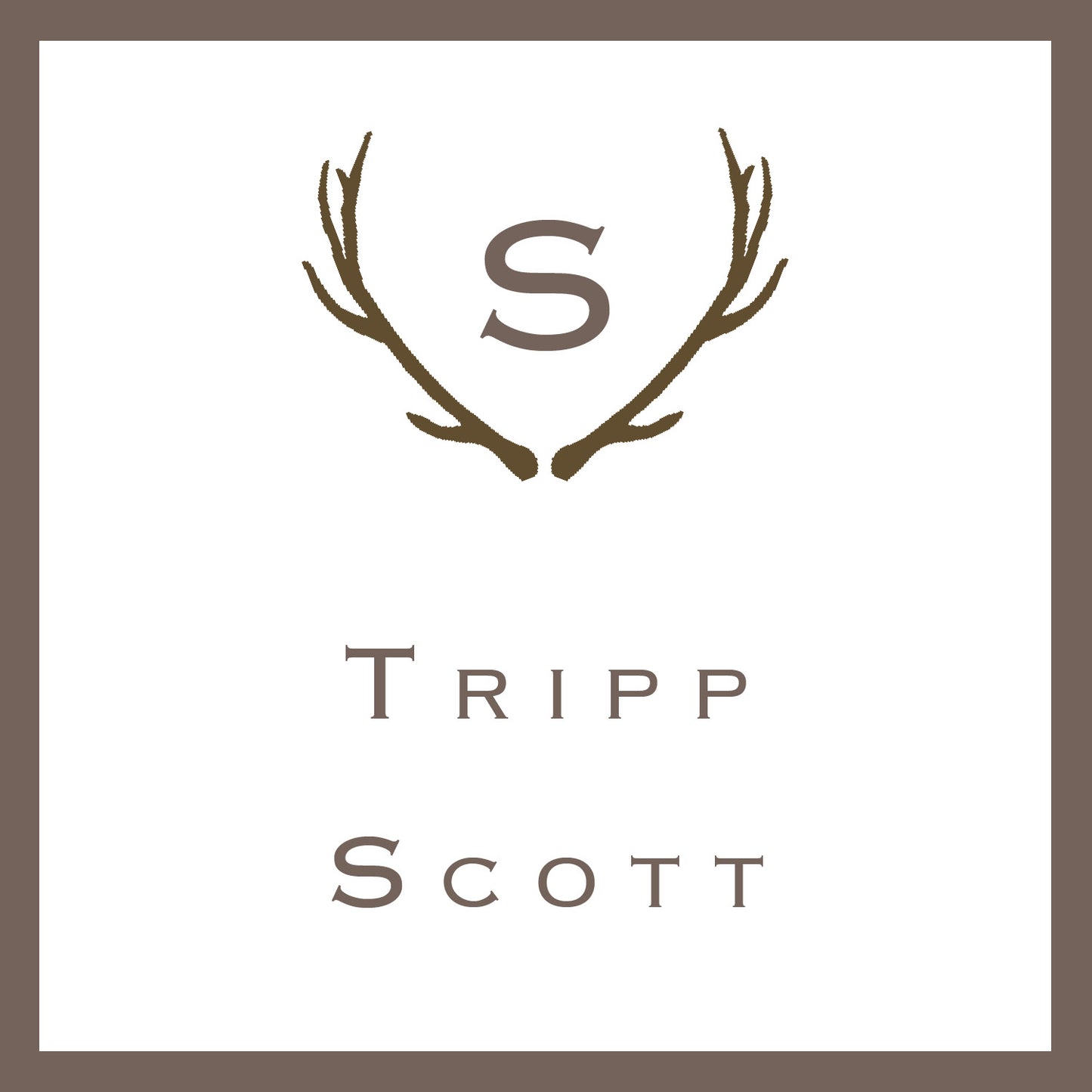 Antler Monogram Enclosure Card