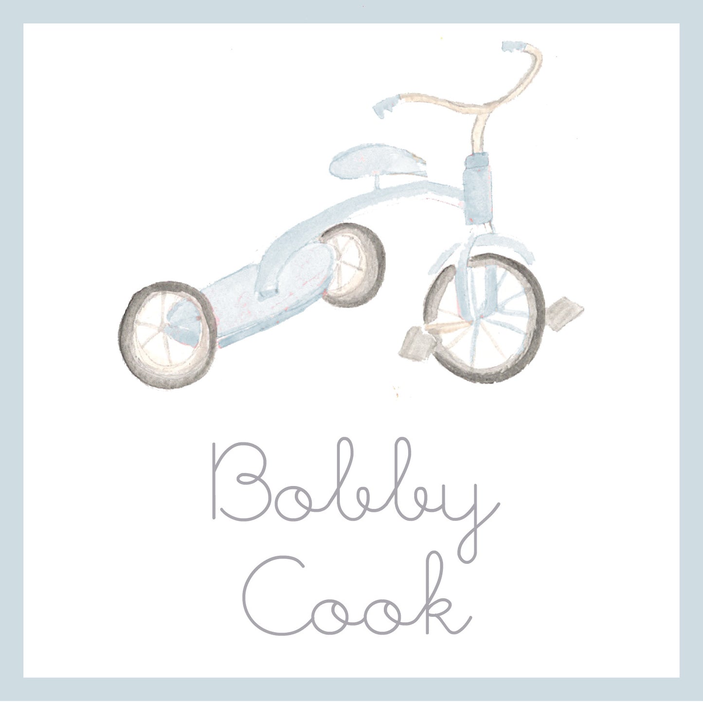Blue Tricycle Enclosure Card