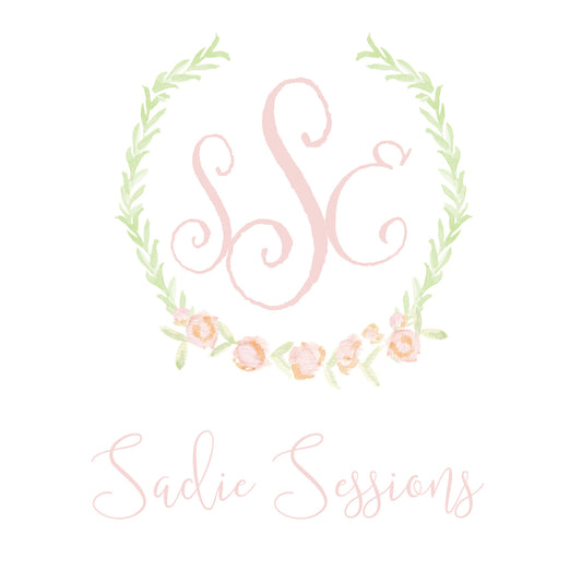 Sweet Rose Monogram Enclosure Card