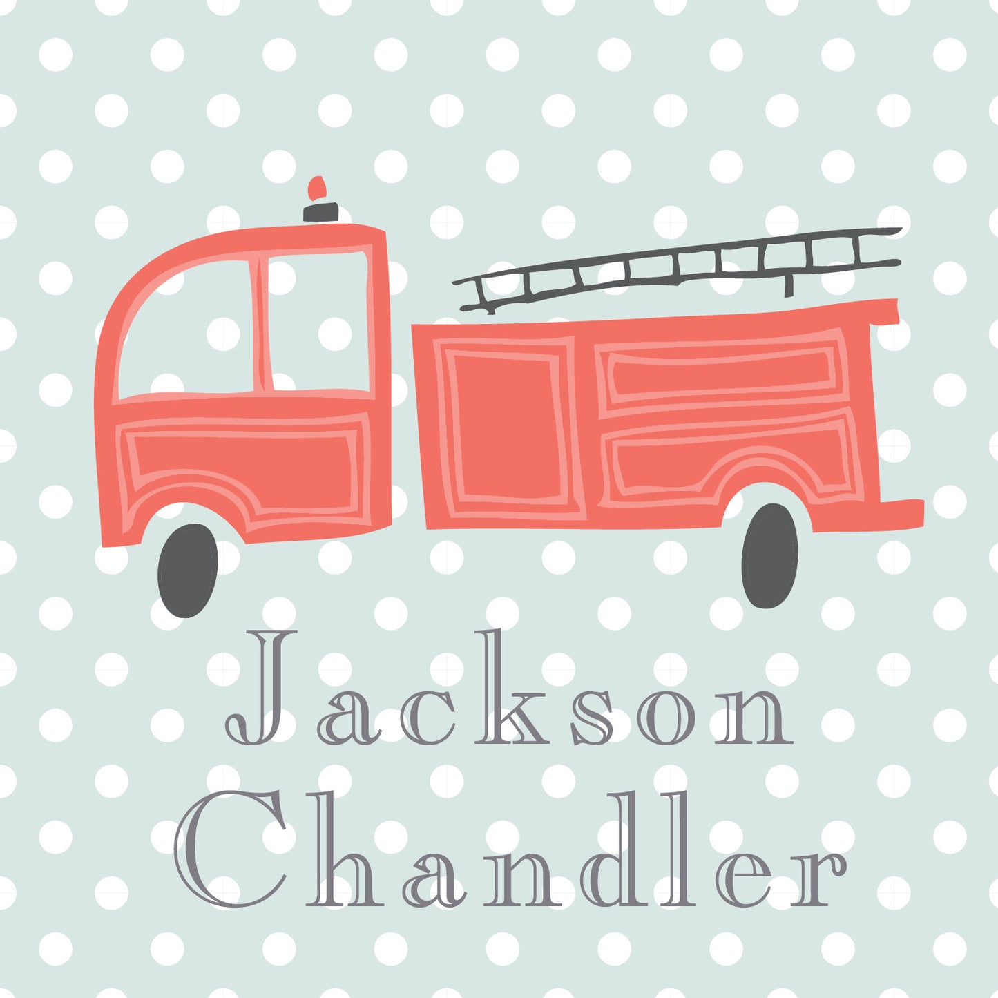 Fire Truck Enclosure Card