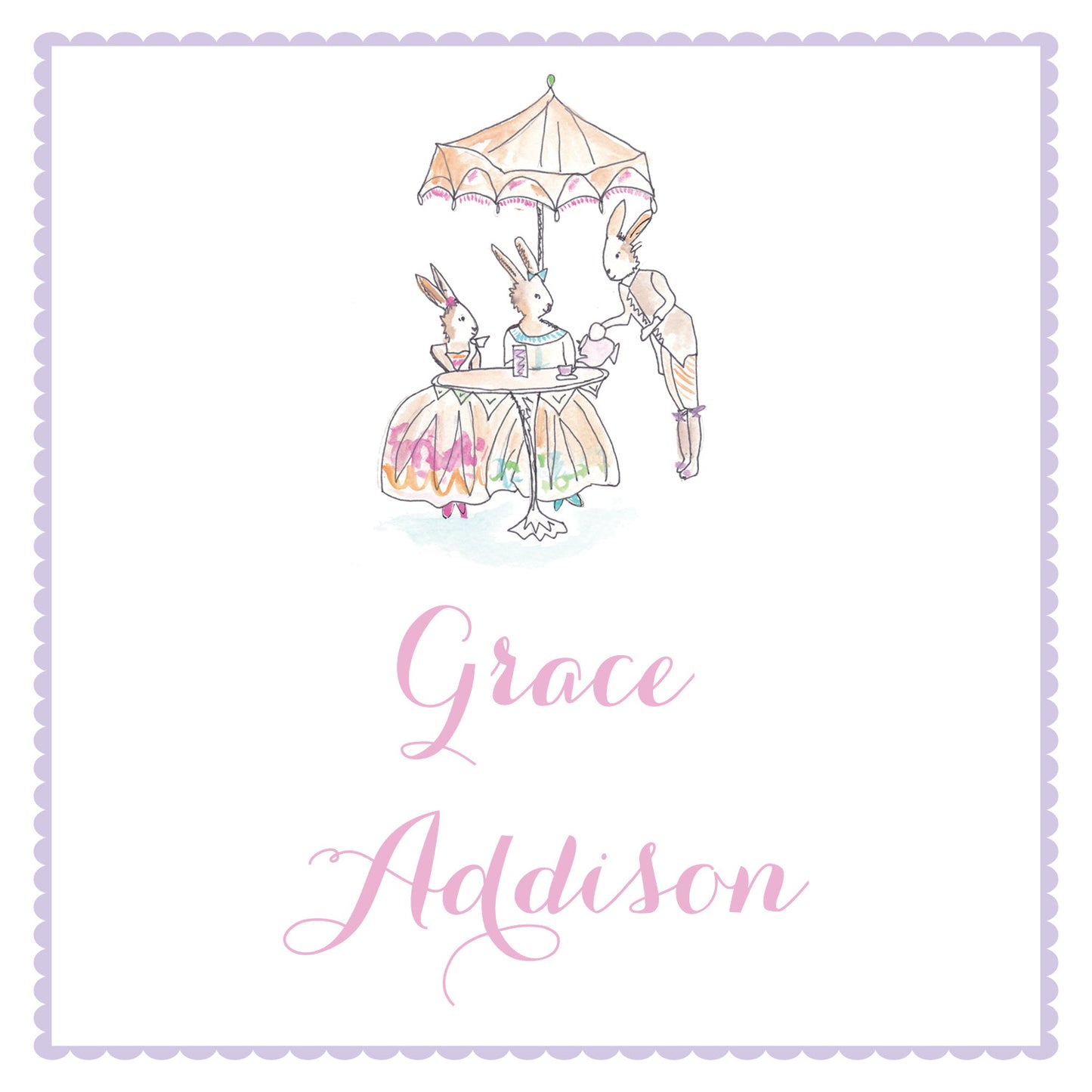 Bunny Tea Enclosure Card