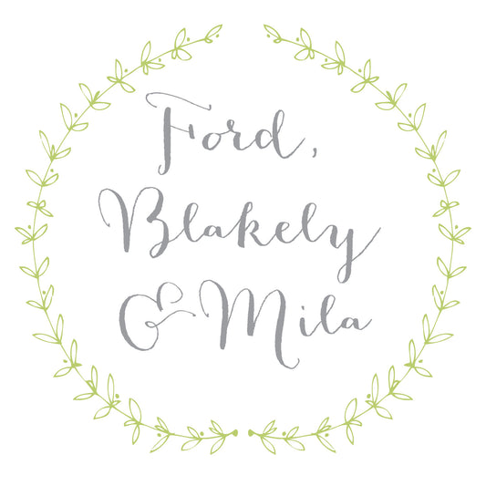 Olive Wreath Enclosure Card