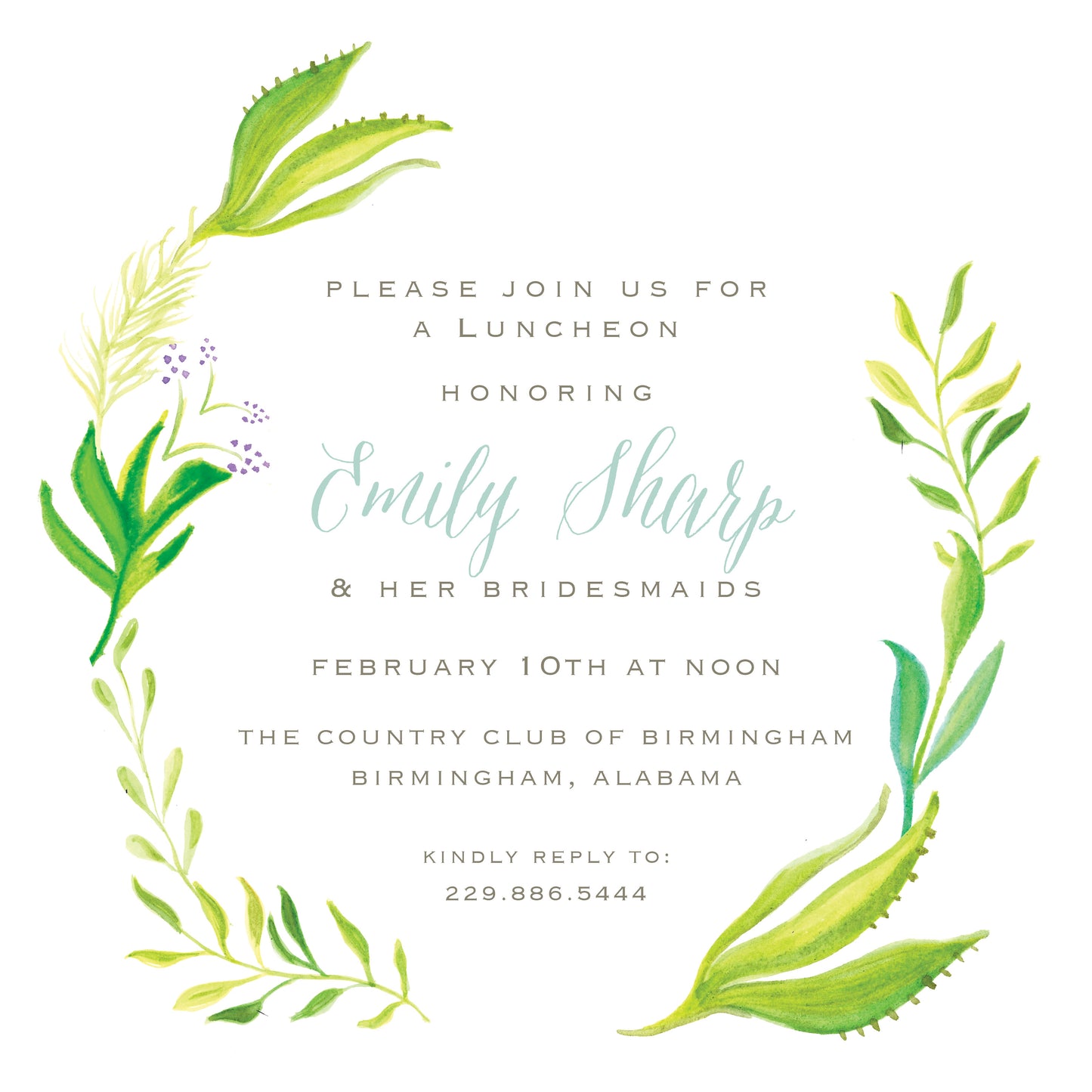 Living Green Invitation