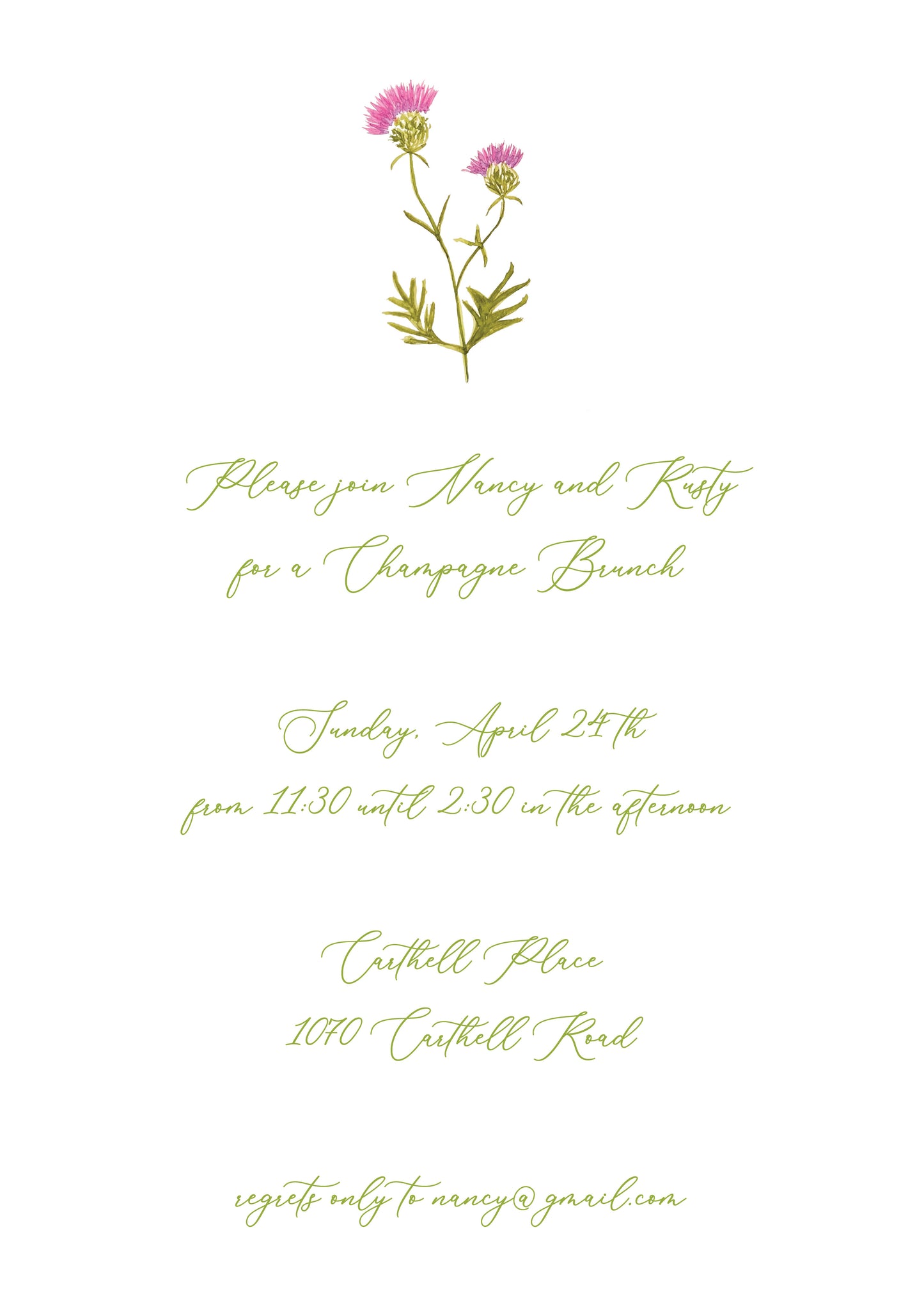 Milk Thistle Invitation