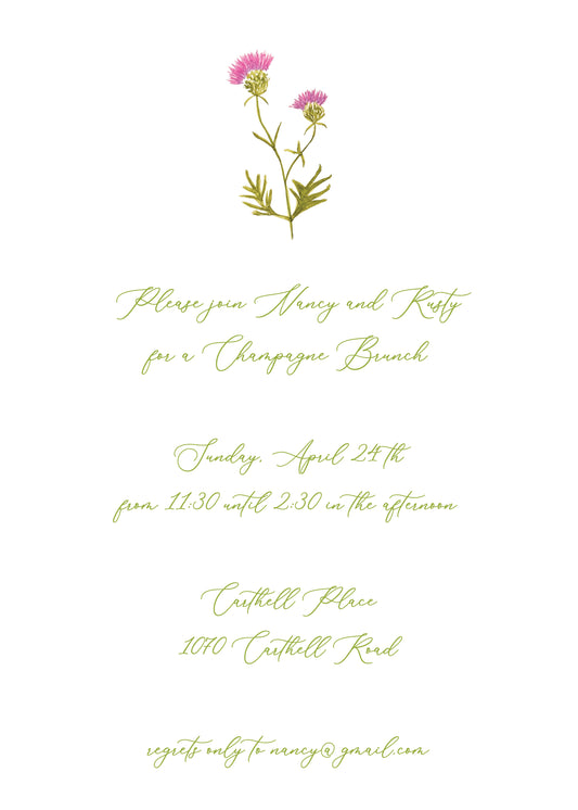 Milk Thistle Invitation