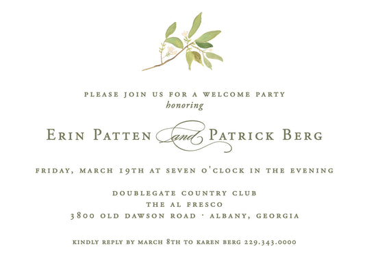 Dogwood Sprig Invitation