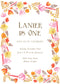 Pink, Orange, Yellow, & Brown Foliage Invitation