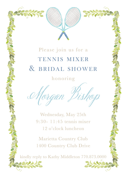 Boxwood & Tennis Invitation
