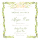 Boxwood Garland Square Invitation