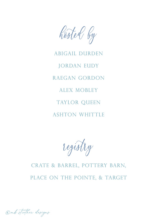 Hydrangea Crest Invitation