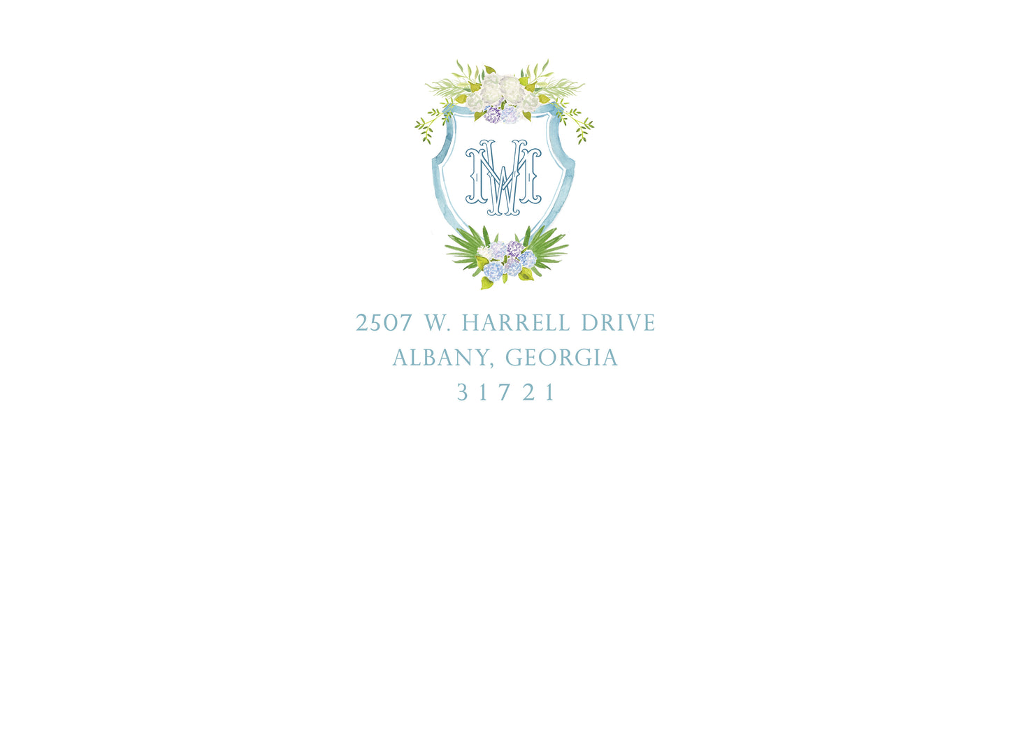 Hydrangea Crest Invitation