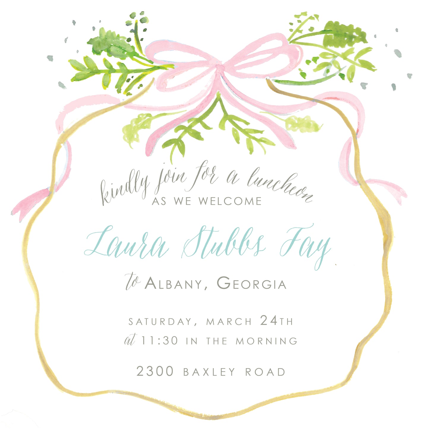 Pink Ribbon Invitation