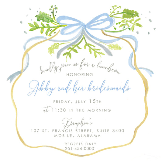 Blue Ribbon Invitation