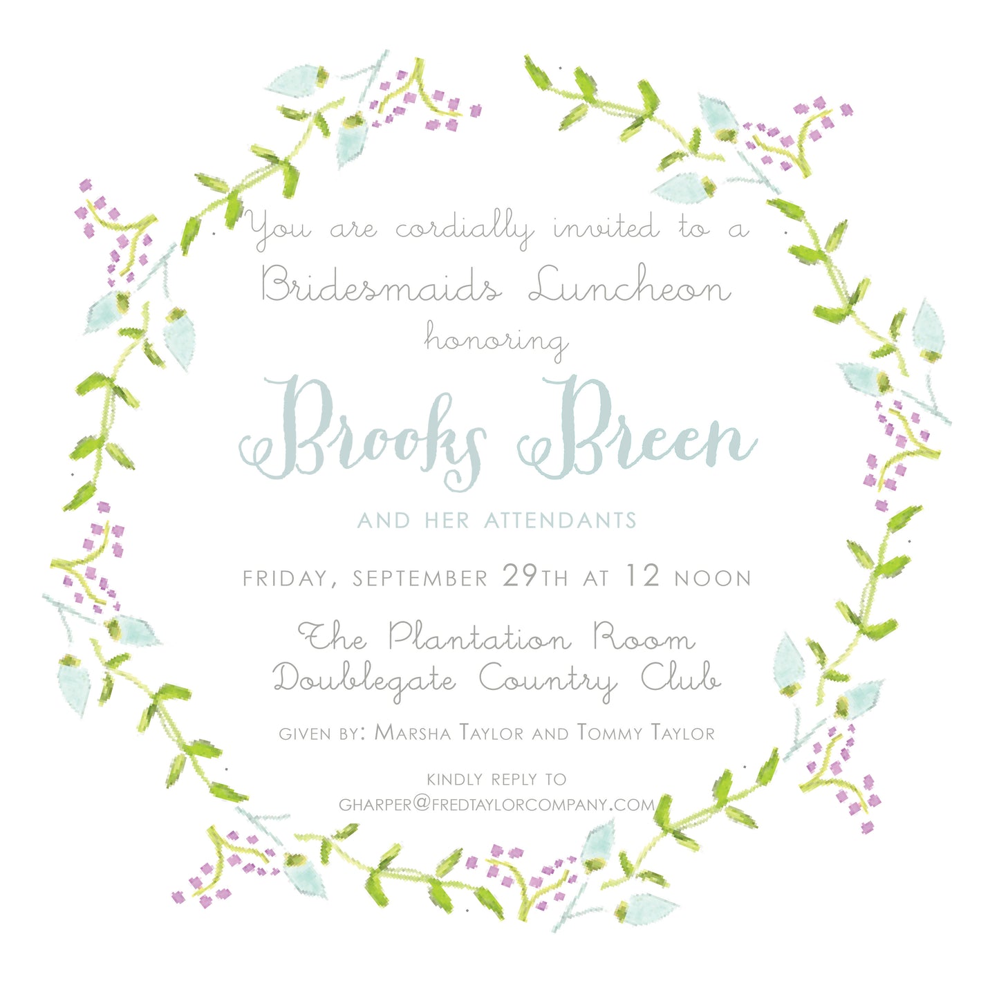 Flower Circle Invitation
