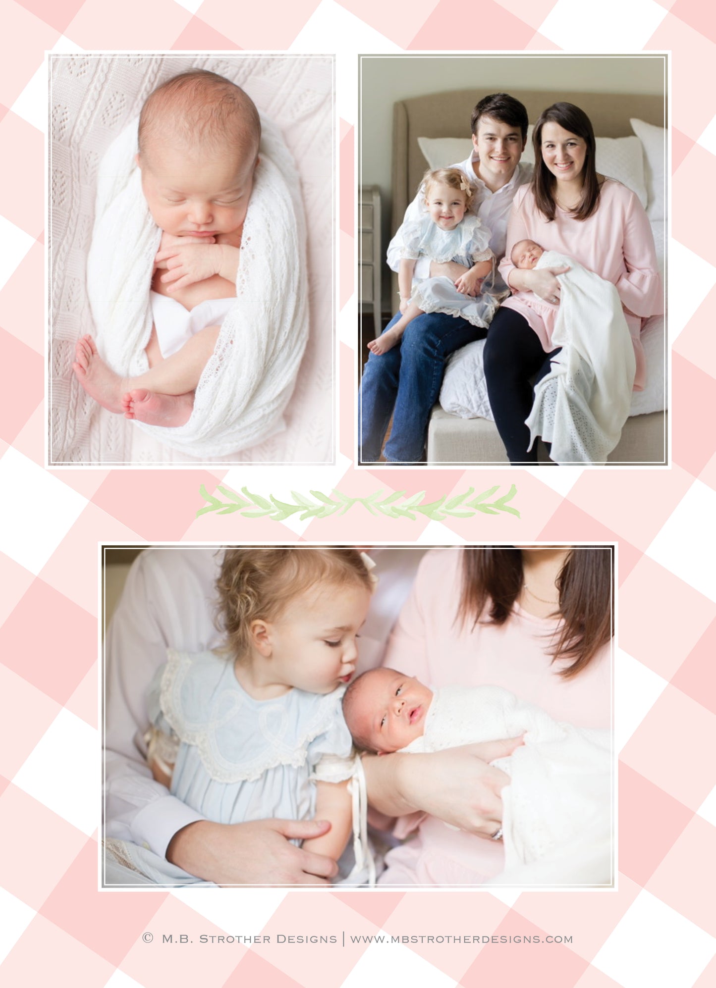 Rosebud Laurel Birth Announcement