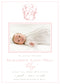 PInk Monogram Birth Announcement