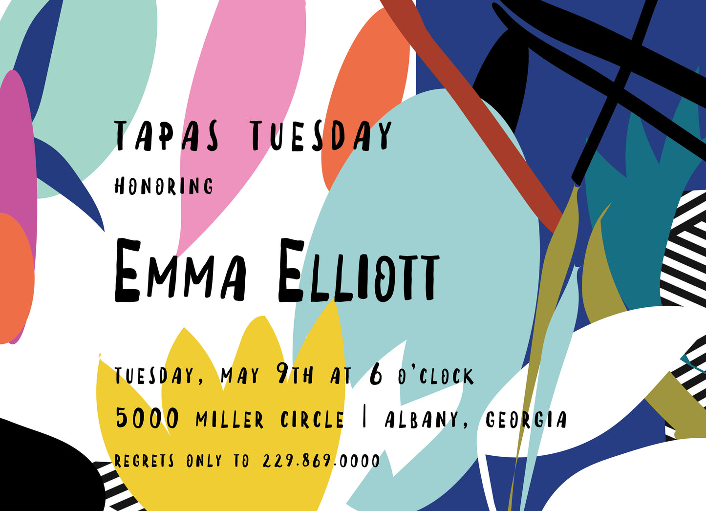 Fun and Funky Abstract Invitation