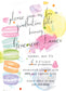 Watercolor Macaron Splash Invitation